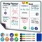 Monthly Magnetic Calendar for Fridge 12x17 In with 3 Markers & Eraser Refrigerator Dry Erase Calendar Monthly Whiteboard Planner Erasable White Board Magnetic Monthly Calendar for Refrigerator